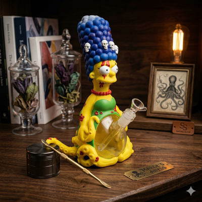 11'' Octopus Lady Water Pipe - detail view