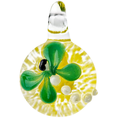 1.5″ GREEN & WHITE BUTTERFLY PENDANT