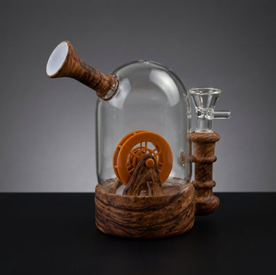 Waterwheel water pipe - detail view