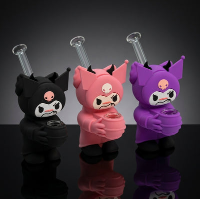 Dark Bunny Skull Water Pipe - alternate angle