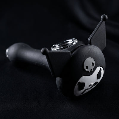 Dark Bunny Skull Hand Pipe - alternate angle