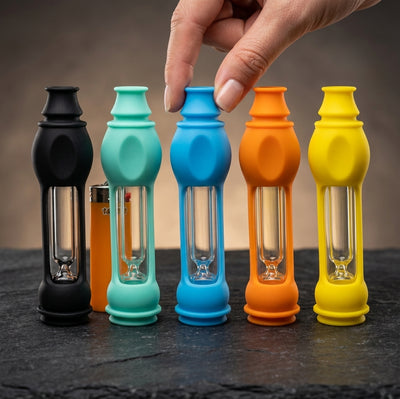 Straight 16mm Glass Hand Pipe
