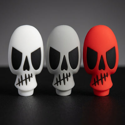 Skull hand pipe - detail view