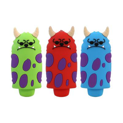 Spotted monster hand pipe - in use