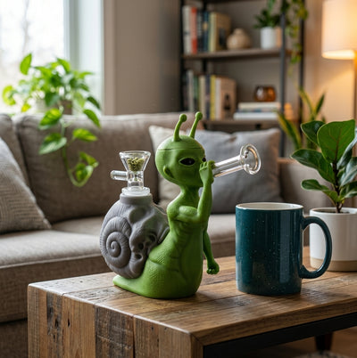 6.6" Snail alien water pipe - lifestyle scene