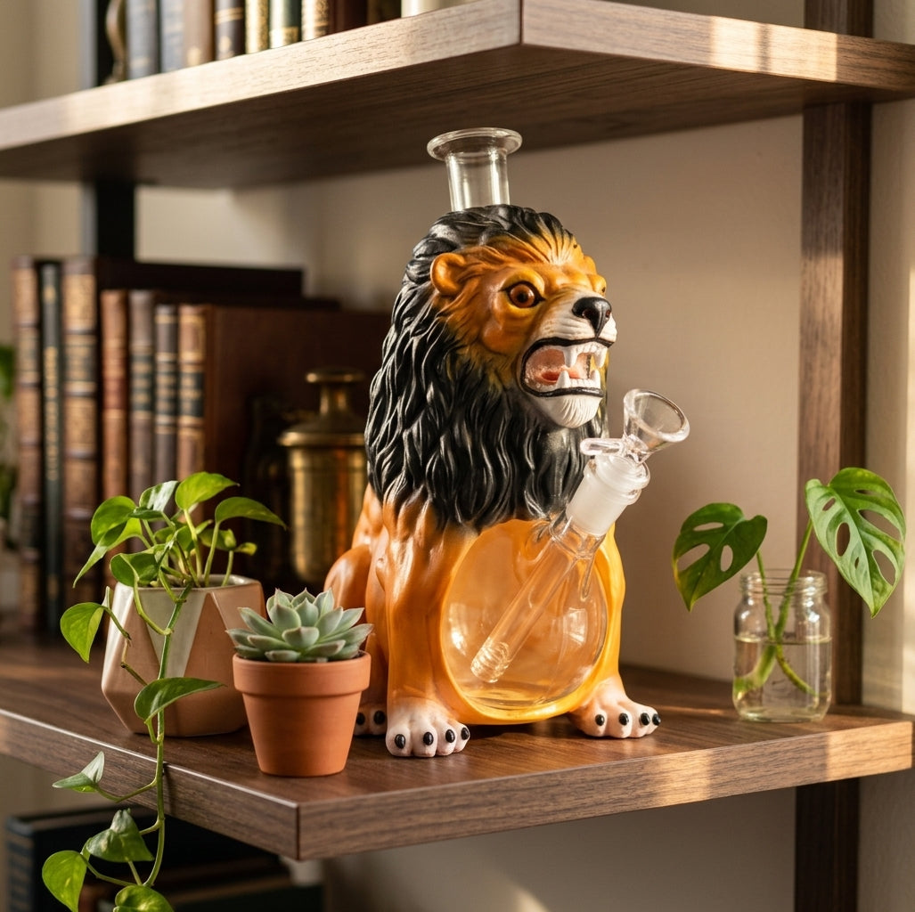 9'' Lion water pipe - product photo