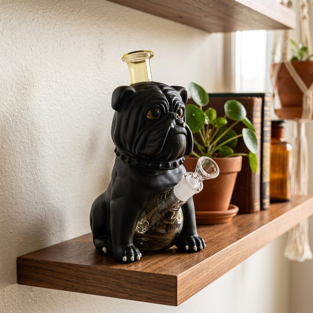 8.6'' Black Bulldog water pipe - product photo