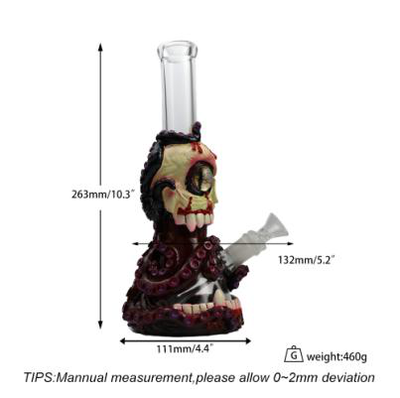 10.3'' Ghost Orb Water Pipe - detail view