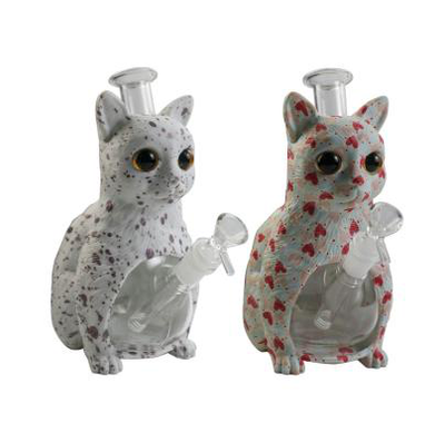 8.8'' Cat water pipe with printing - lifestyle shot