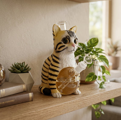8.8'' Tabby cat water pipe - product photo