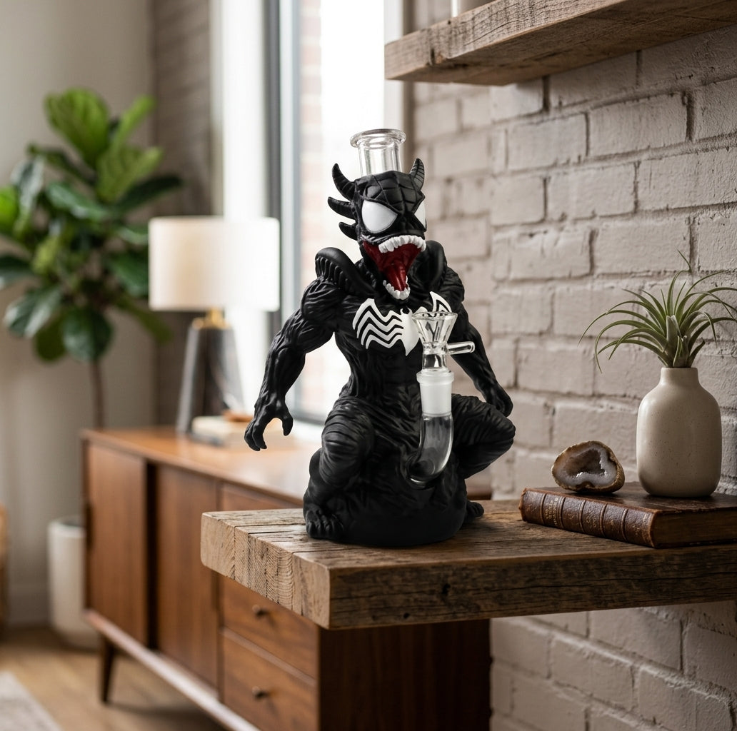 9.6'' Alien Web Crawler Water Pipe - product photo