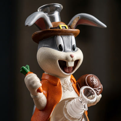 8.6" Grateful rabbit water pipe - alternate angle