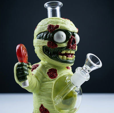7.29" Lollipop mummy water pipe - alternate angle
