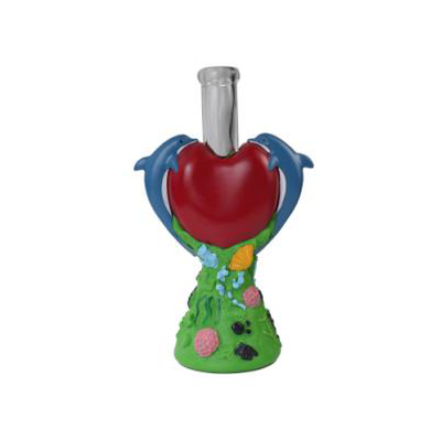 10.4" Dolphin water pipe - detail view