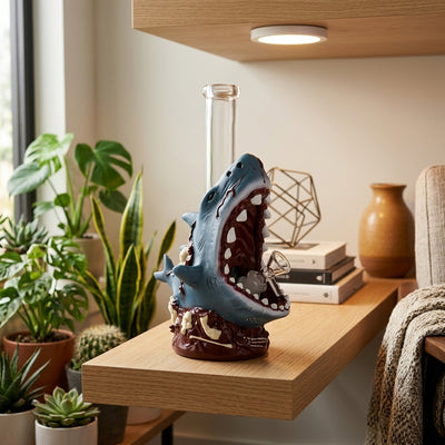 10.6" Zombie shark water pipe - detail view