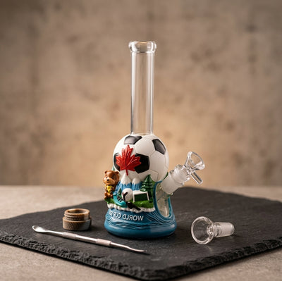10.4" Maple leaf soccer water pipe - lifestyle shot