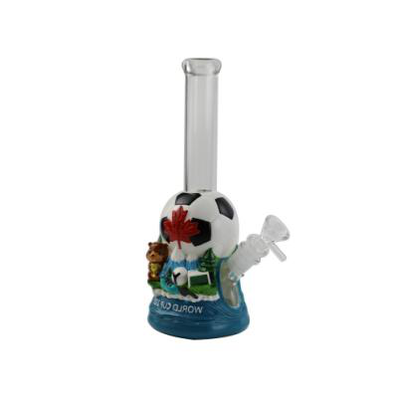 10.4" Maple leaf soccer water pipe - in use
