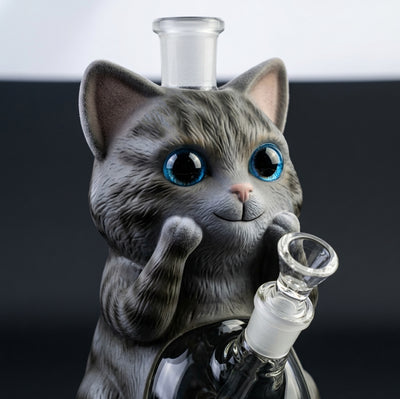 9.4" Shorthair cat water pipe - scale reference