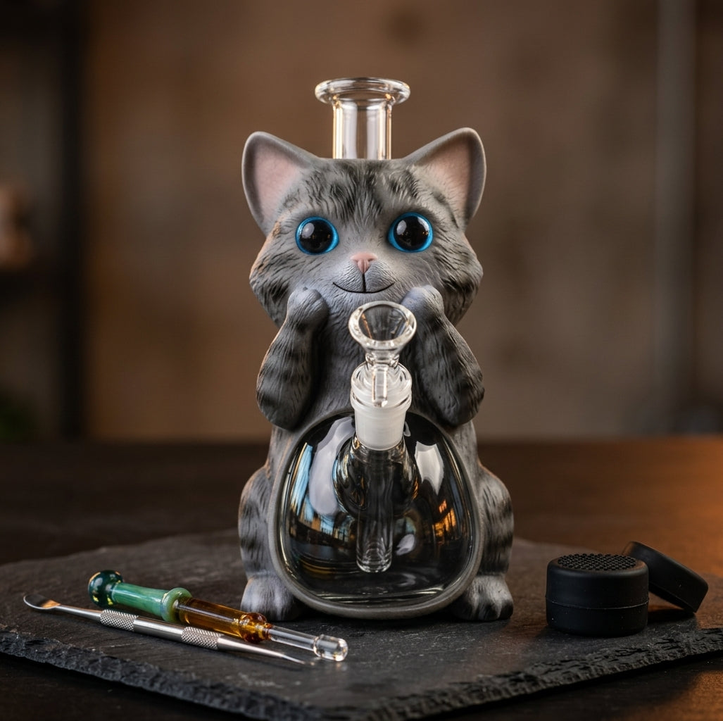 9.4" Shorthair cat water pipe - product photo