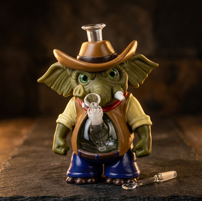 10.6" Cowboy Elephant Water Pipe - main product photo