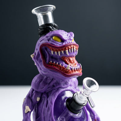 8.6" Mutated eggplant water pipe - alternate angle