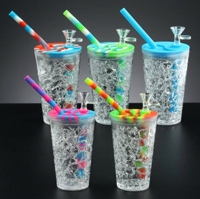 Freeze cooling cup bubbler - detail view