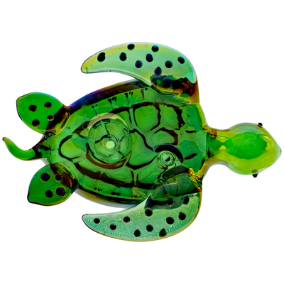4" Iridescent Turtle Hand Pipe - photo 2