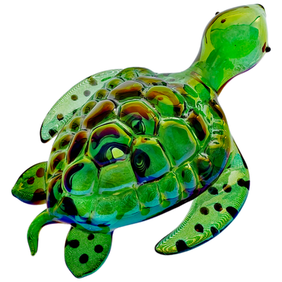 4" Iridescent Turtle Hand Pipe - photo 4