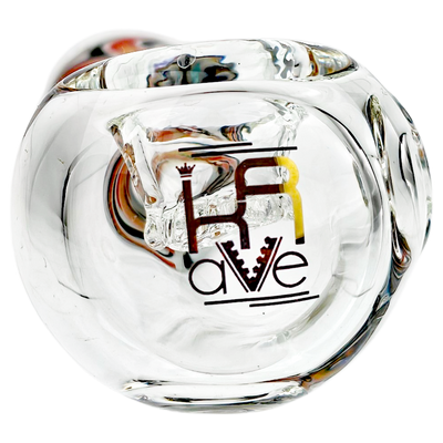 4" Wigwag Body w/ Clear Body & Glass Screen Bowl Hand Pipe