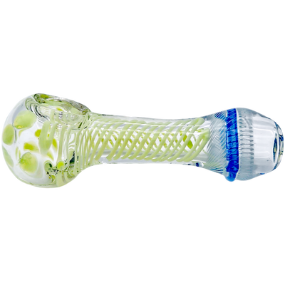 4" Color Spiral Glass Hand Pipe - view 8