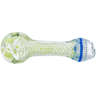 4" Color Spiral Glass Hand Pipe - view 6