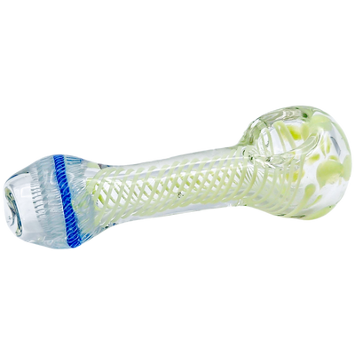 4" Color Spiral Glass Hand Pipe - view 11