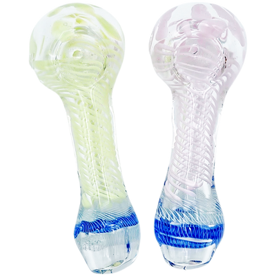4" Color Spiral Glass Hand Pipe - view 12