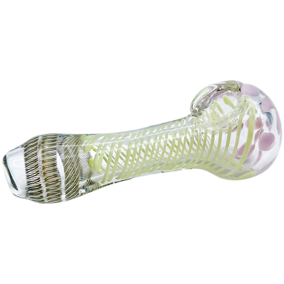 4" Color Spiral Glass Hand Pipe - view 7