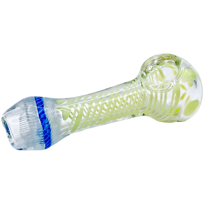 4" Color Spiral Glass Hand Pipe - view 10