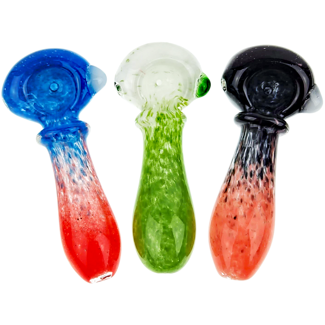 3.5″ FRIT TWO-TONE GLASS HAND PIPE