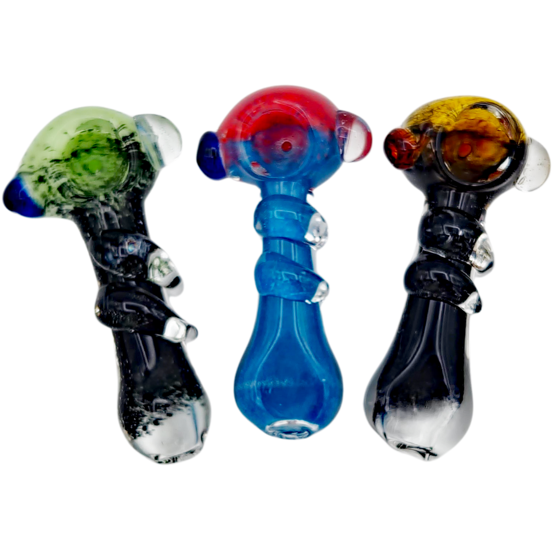 4″ COLOR FRIT GLASS HAND PIPES