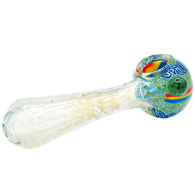 4.5″ GLASS COLOR FUME RASTA HAND PIPE