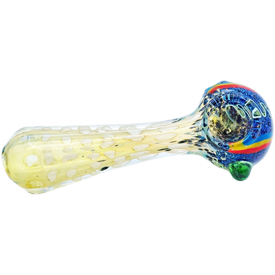 4.5″ GLASS COLOR FUME RASTA HAND PIPE
