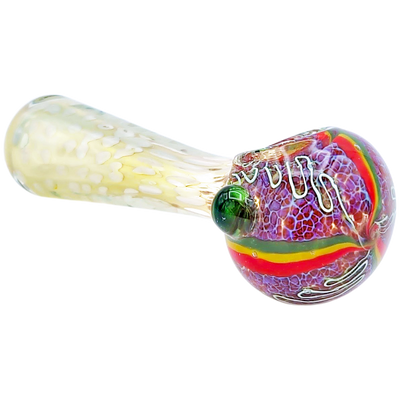 4.5″ GLASS COLOR FUME RASTA HAND PIPE