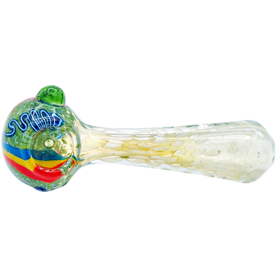 4.5″ GLASS COLOR FUME RASTA HAND PIPE