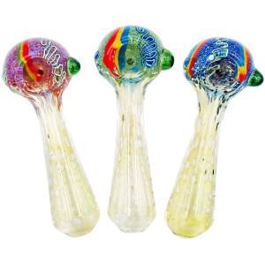 4.5″ GLASS COLOR FUME RASTA HAND PIPE