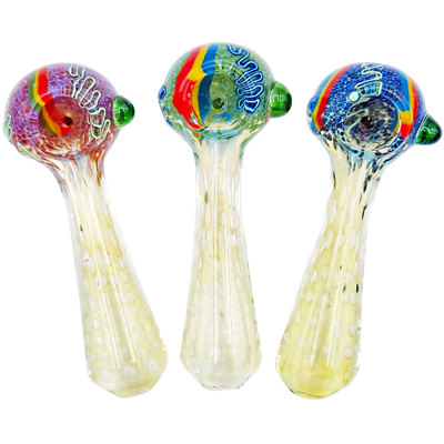4.5″ GLASS COLOR FUME RASTA HAND PIPE