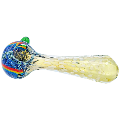 4.5″ GLASS COLOR FUME RASTA HAND PIPE