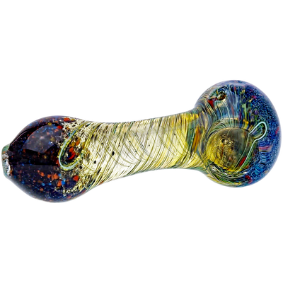 4" Fume Color Swirl Glass Hand Pipe - lifestyle shot