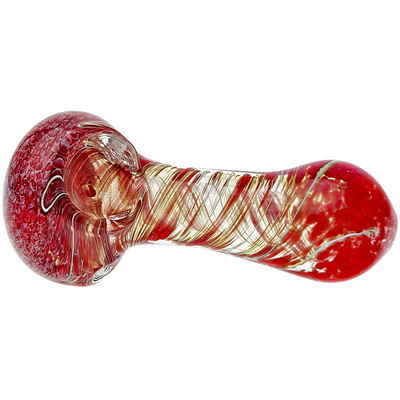 4" Fume Color Swirl Glass Hand Pipe - detail view