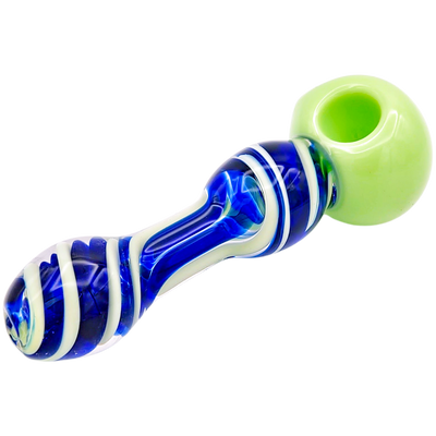 4.5″ Two-Tone Spiral Glass Hand Pipe