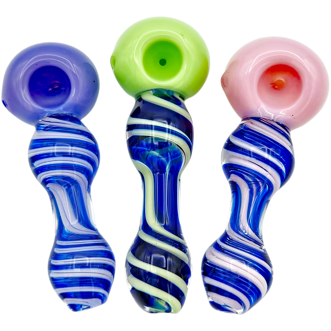 4.5″ TWO-TONE SPIRAL GLASS HAND PIPE