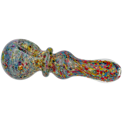 4.5" Confetti Frit Orb Body Maria Hand Pipe - alternate angle