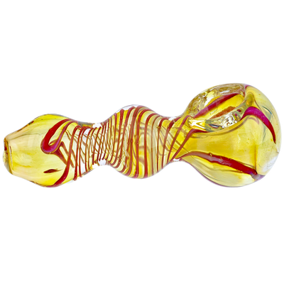 4.5" Fume Orb Body Color Swirl Hand Pipe - alternate angle